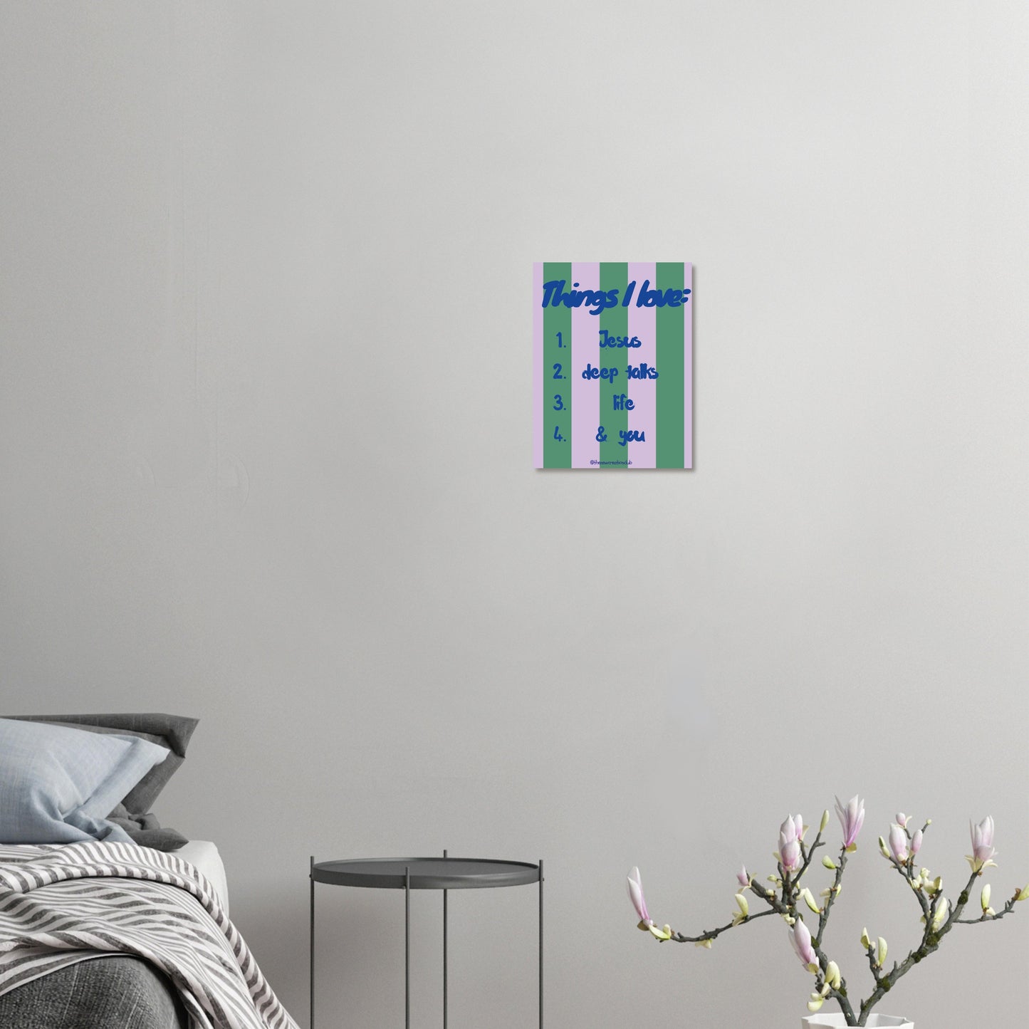 Things I love - Christliches Poster auf halbmattem Papier