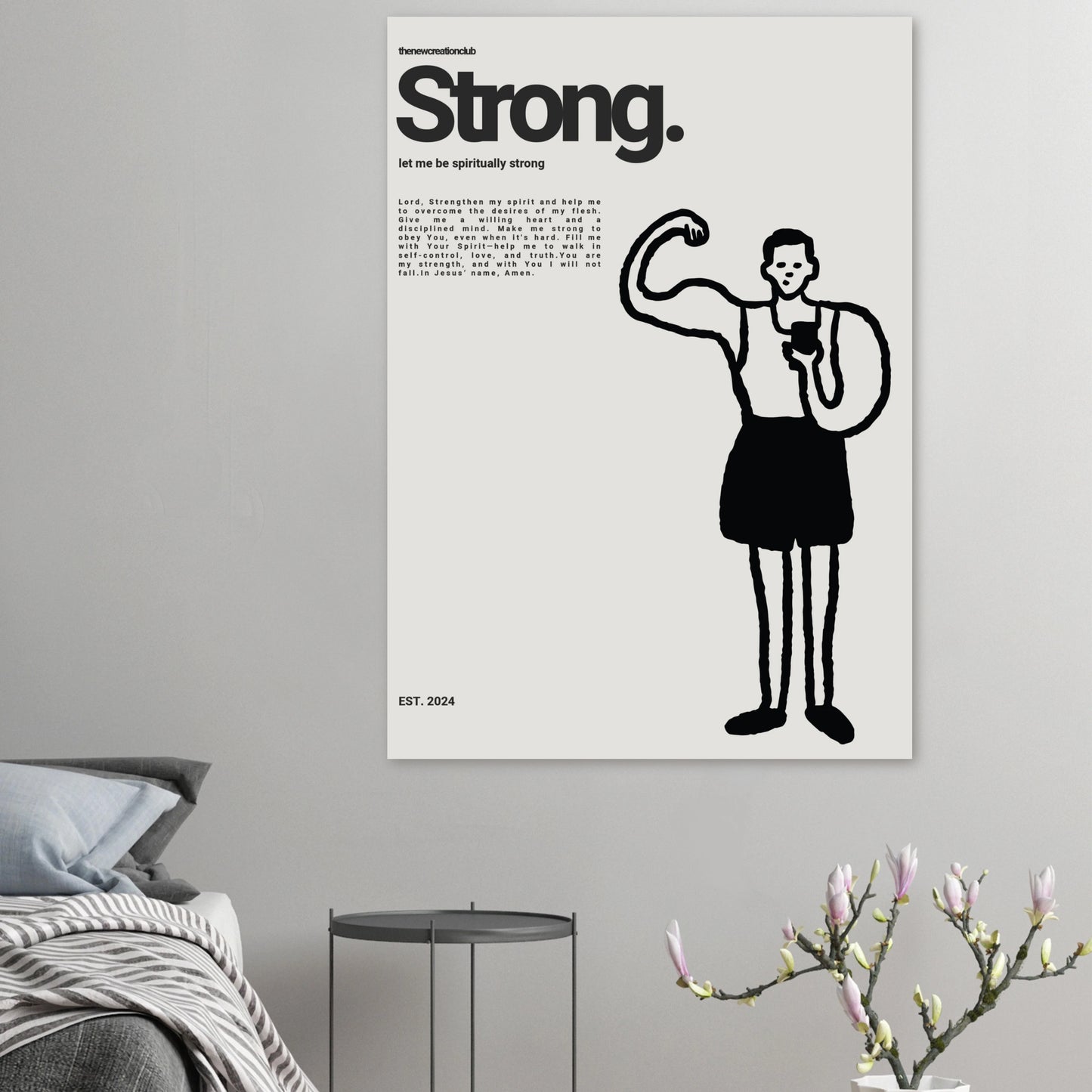 Christliches Poster - Strong