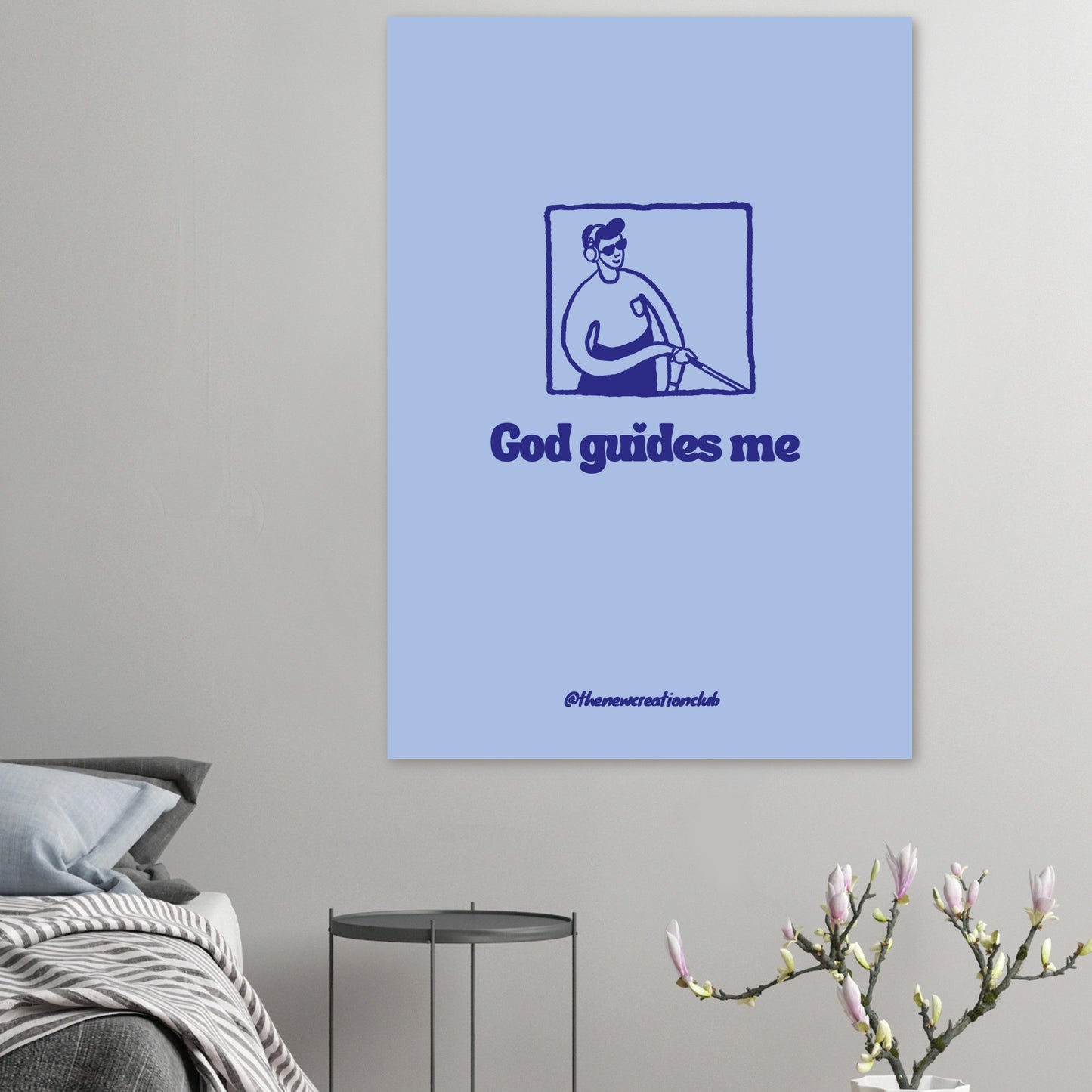 Modernes Christliches Poster - 'God Guides Me'