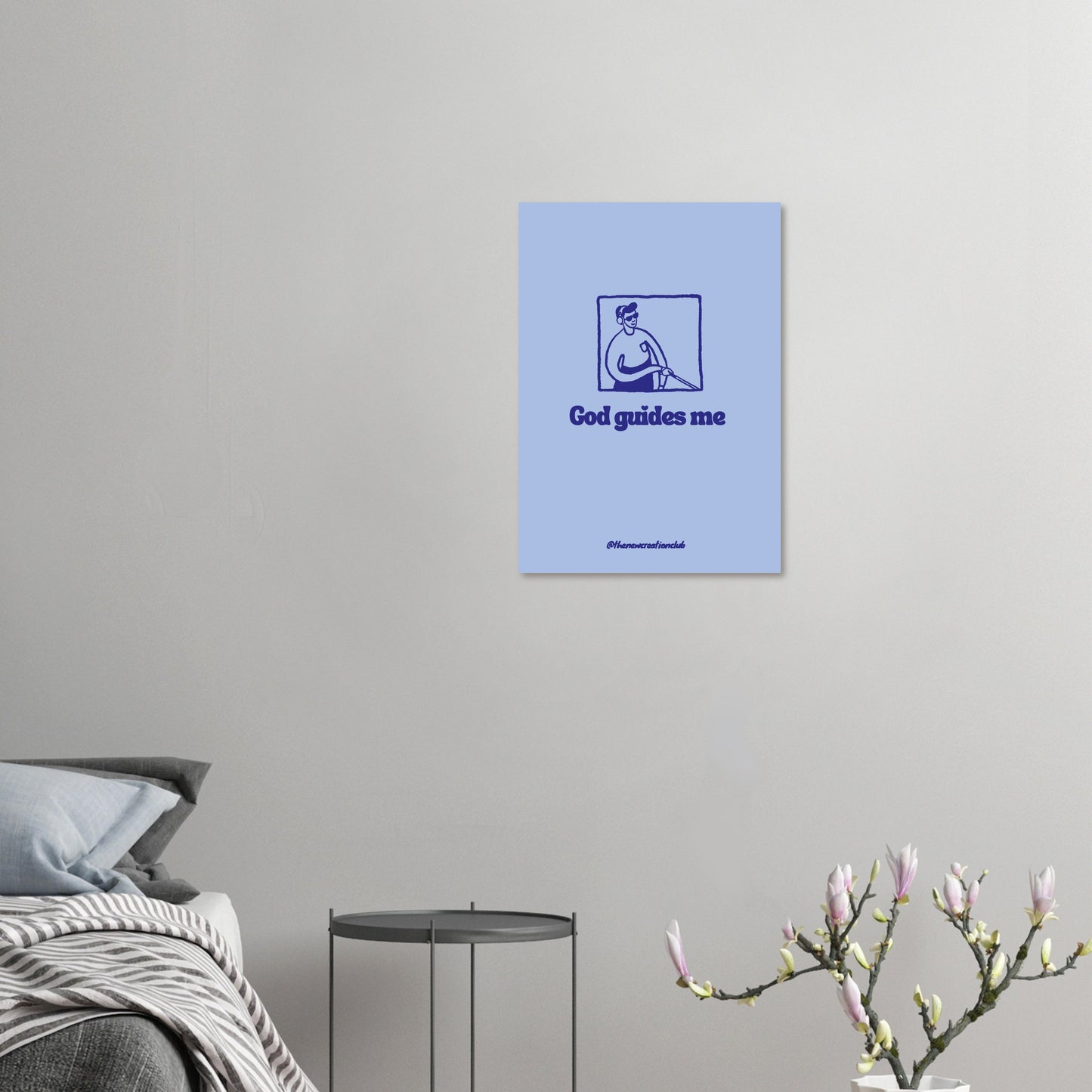 Modernes Christliches Poster - 'God Guides Me'