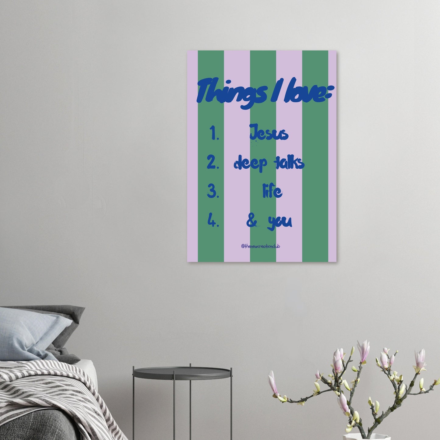 Things I love - Christliches Poster auf halbmattem Papier