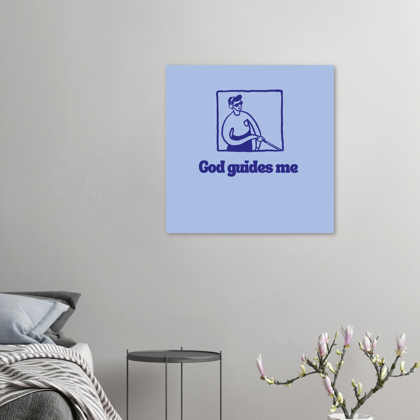 Modernes Christliches Poster - 'God Guides Me'