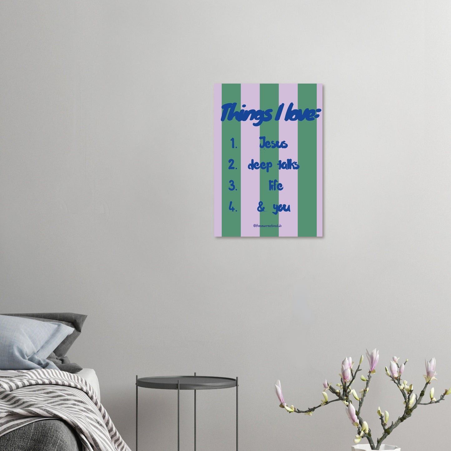 Things I love - Christliches Poster auf halbmattem Papier