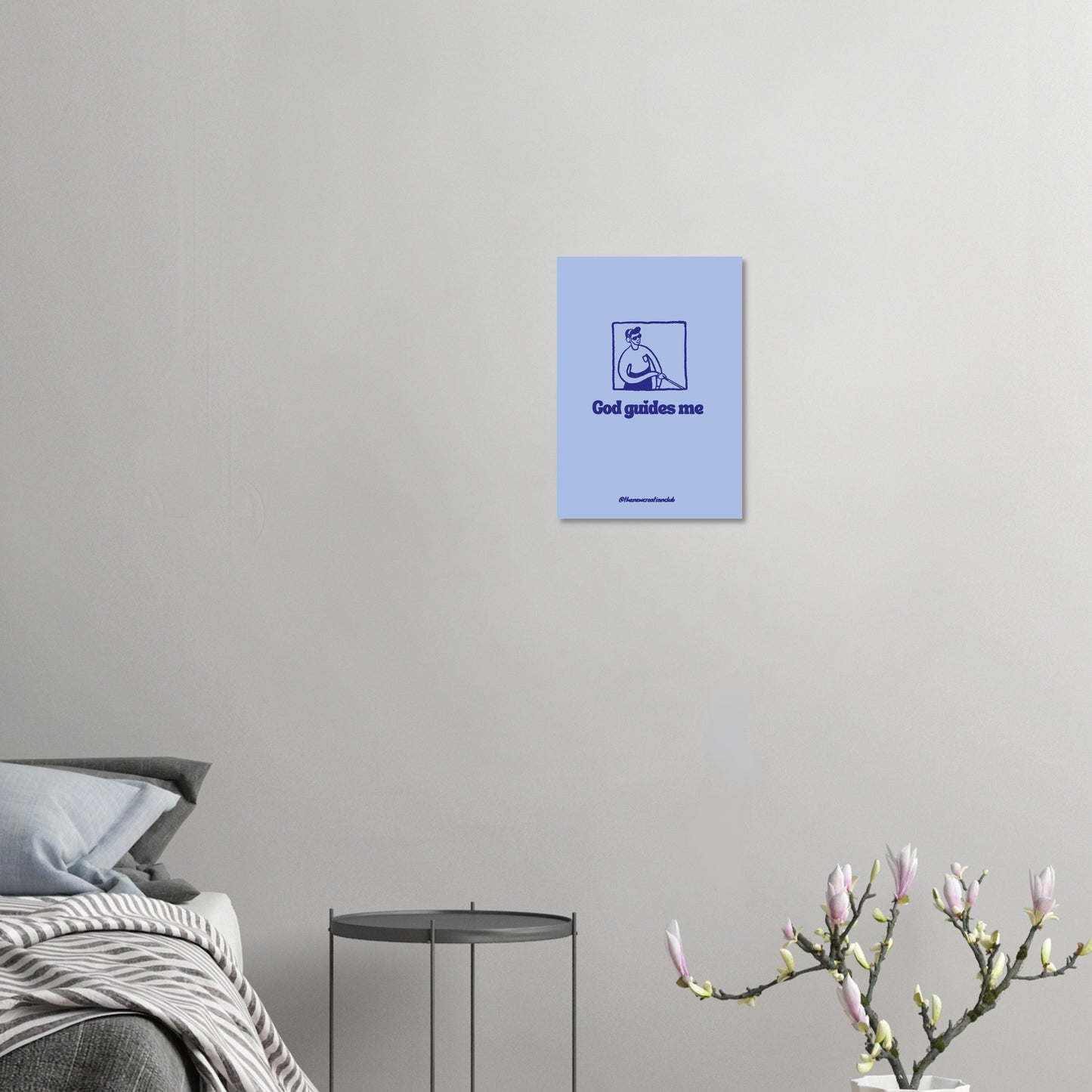 Modernes Christliches Poster - 'God Guides Me'