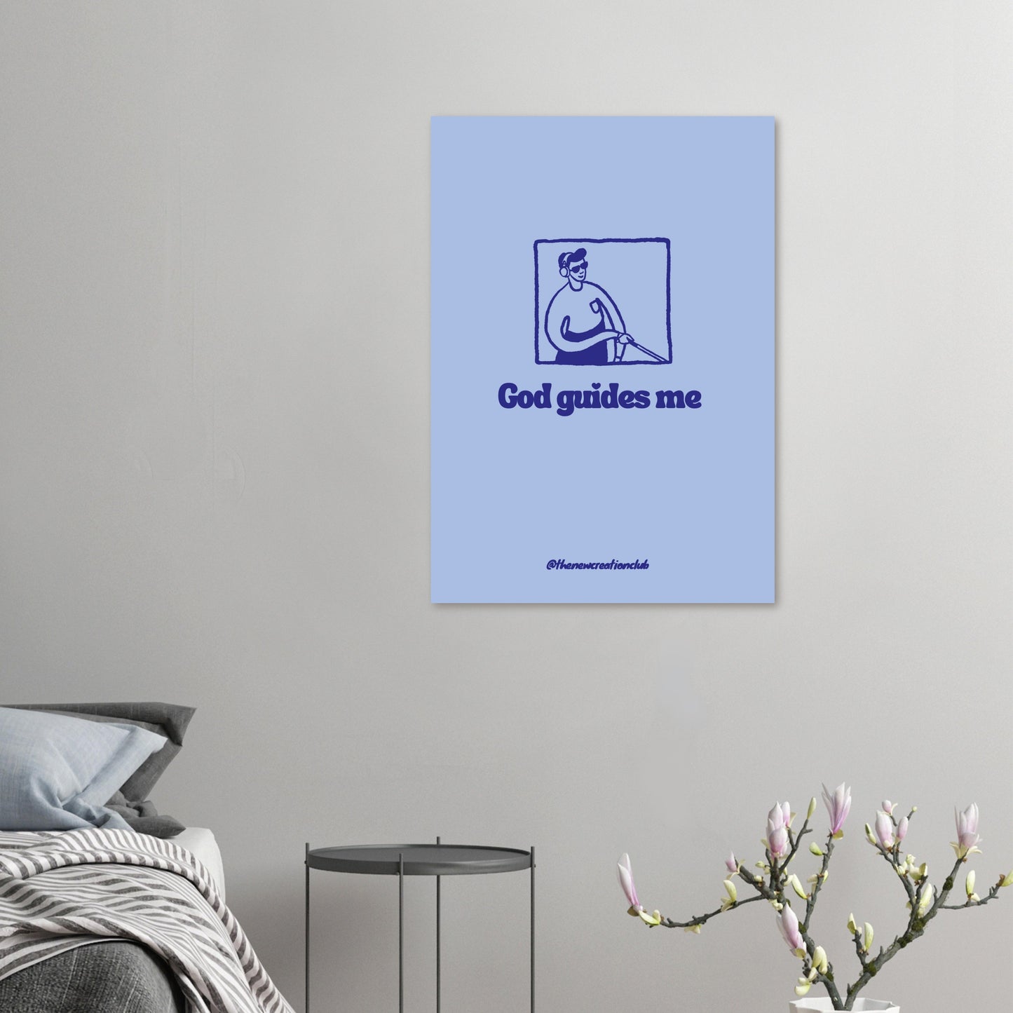 Modernes Christliches Poster - 'God Guides Me'