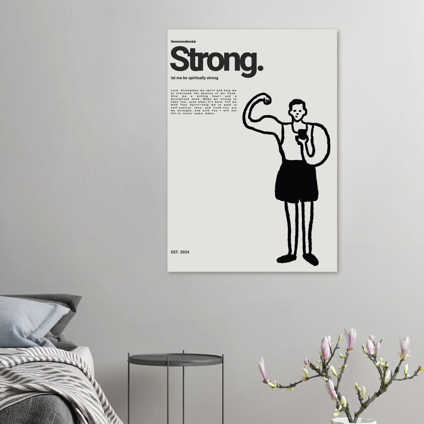 Christliches Poster - Strong