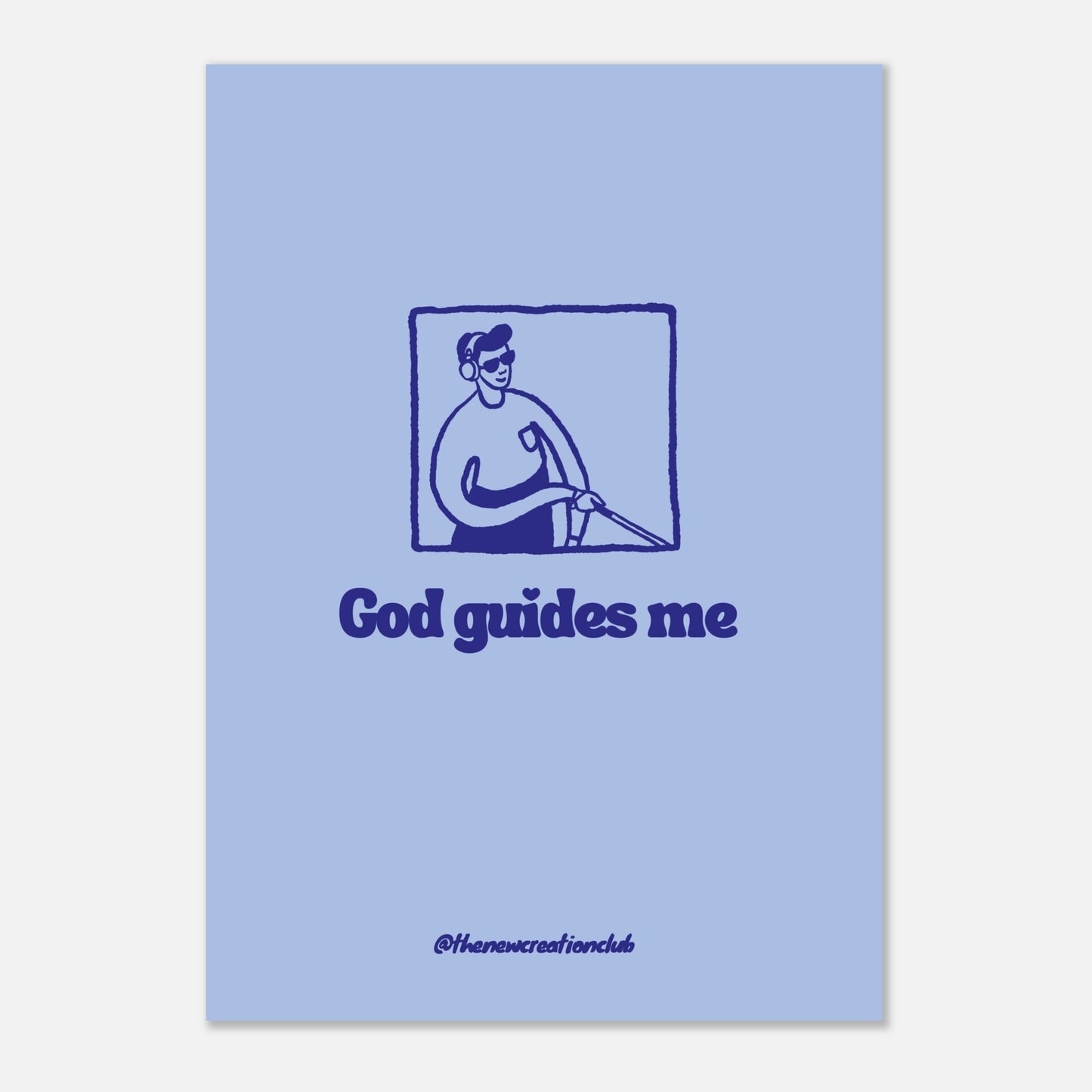 Modernes Christliches Poster - 'God Guides Me'