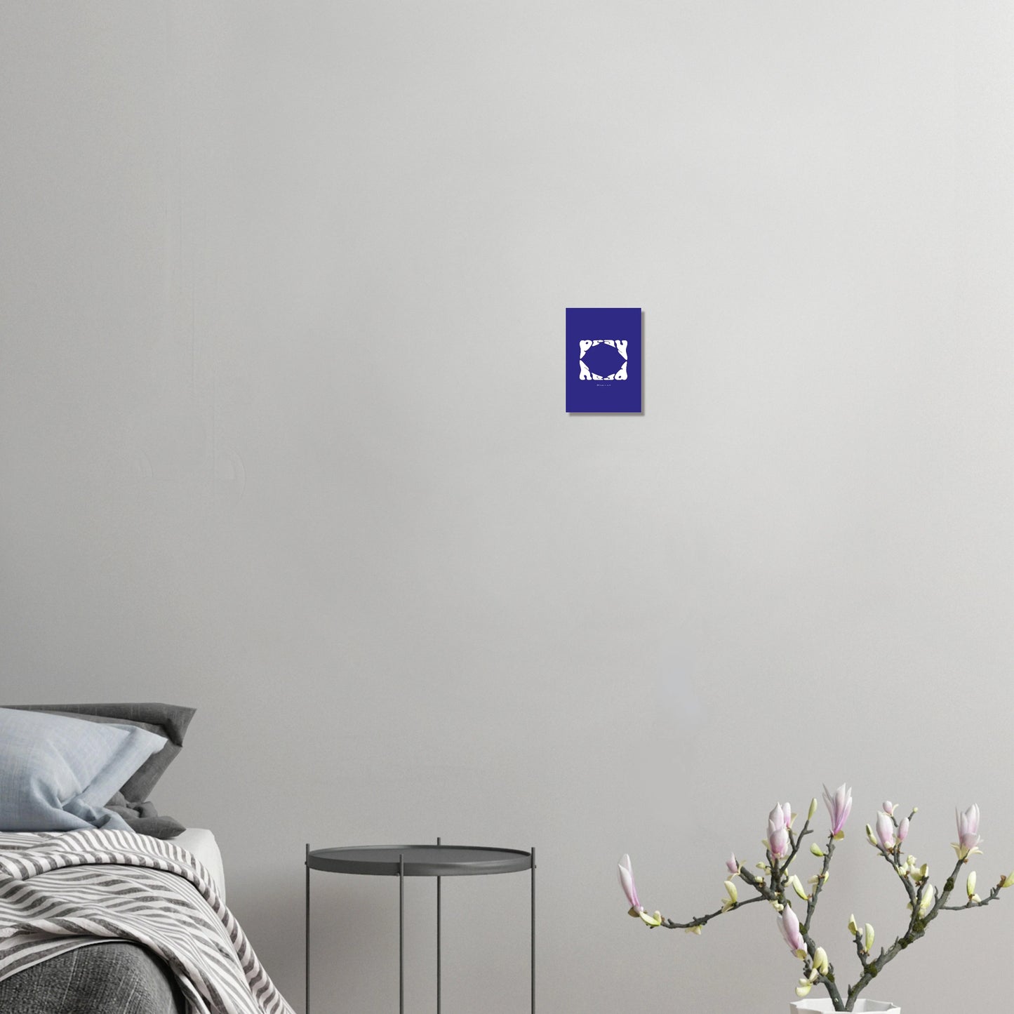 Pray Poster- Blau und Weiß