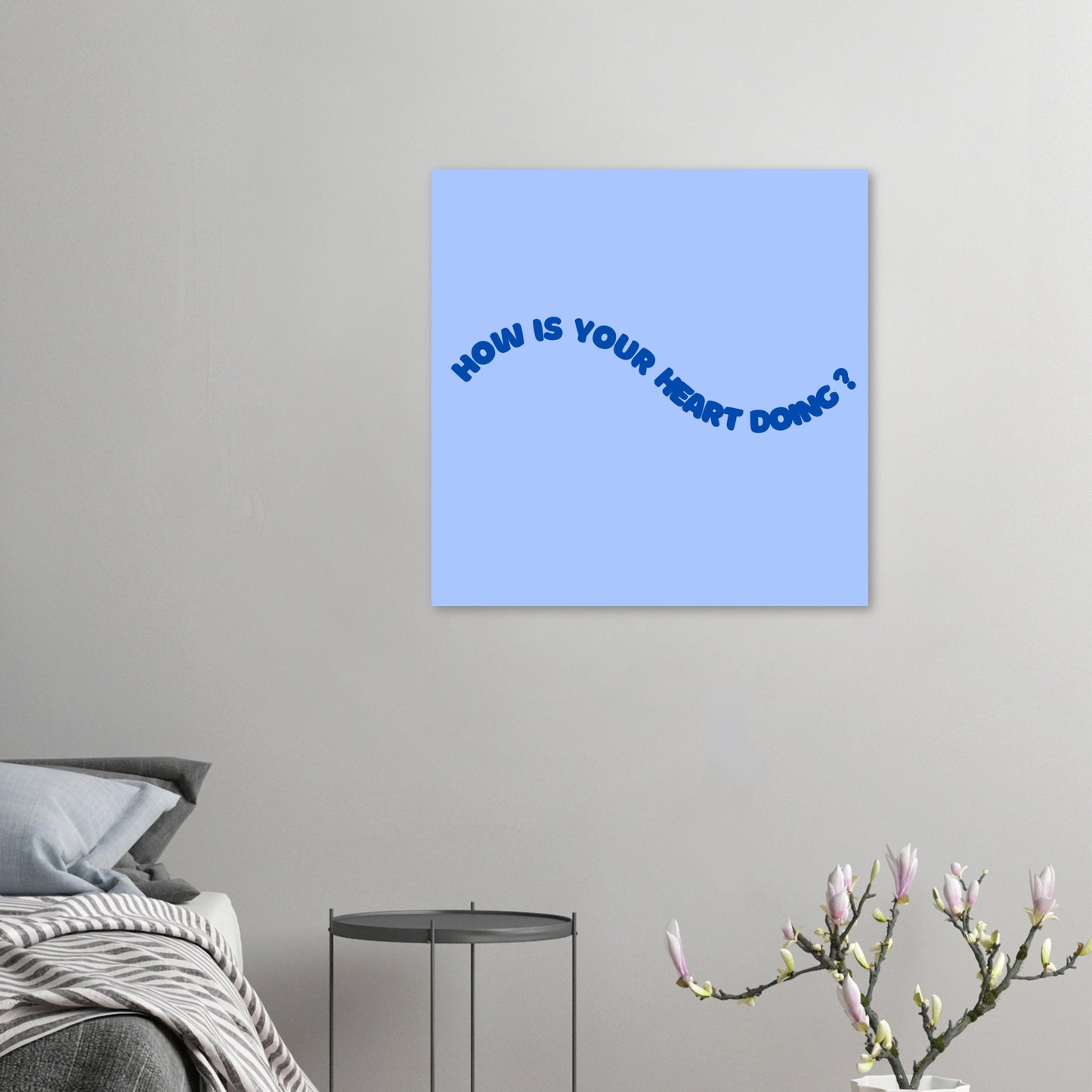 A Christian poster – How is Your Heart Doing? Modern design in purple and blue