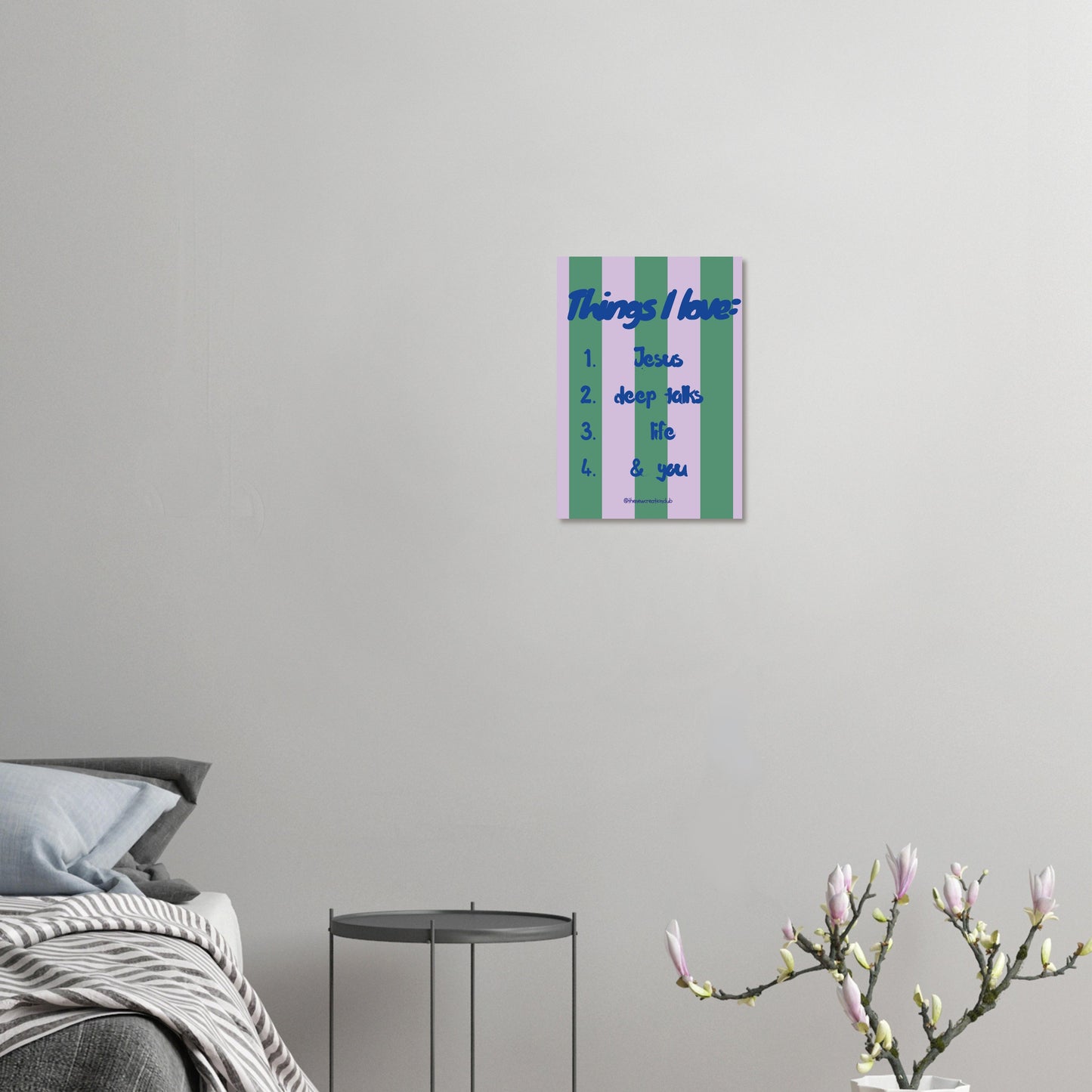 Things I love - Christliches Poster auf halbmattem Papier