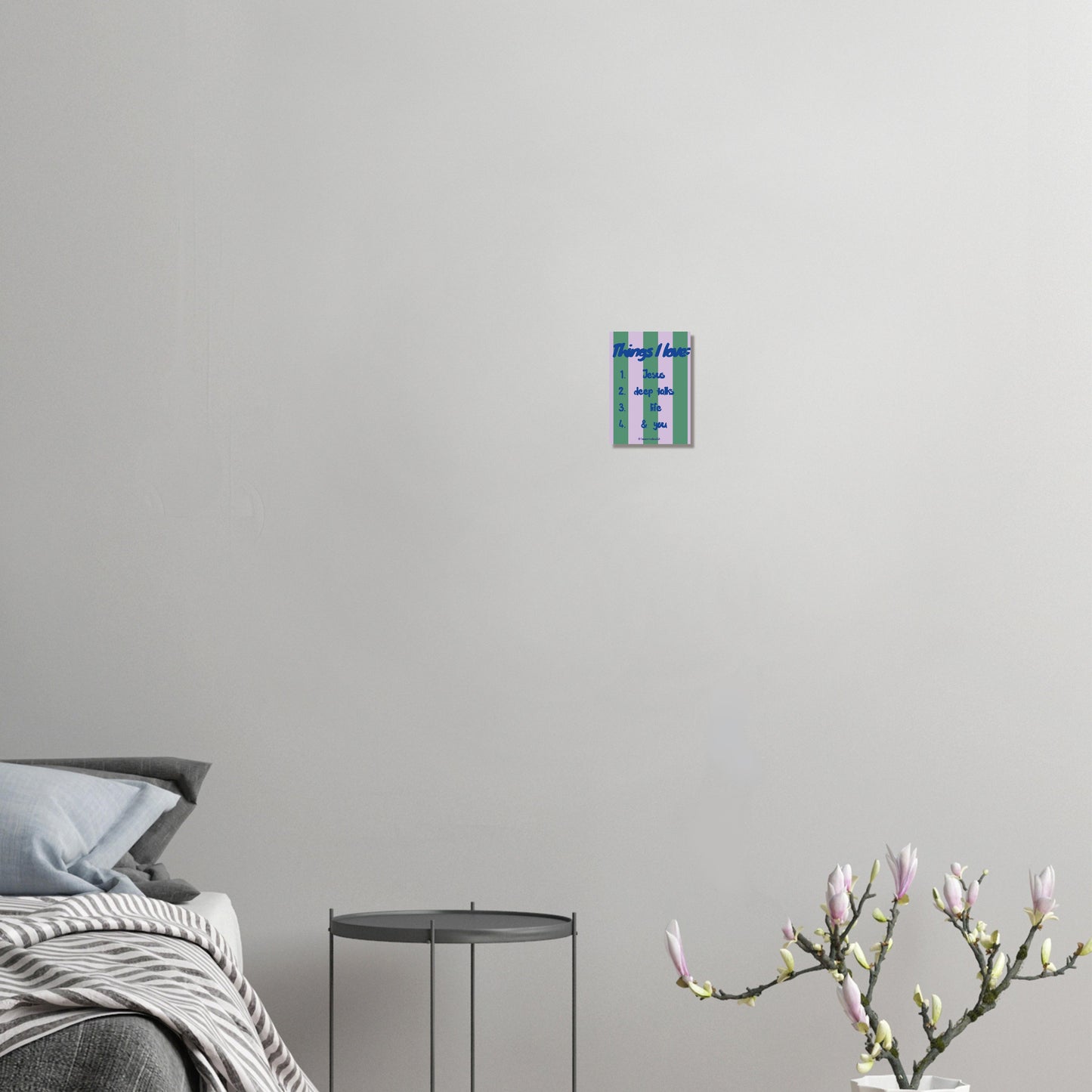 Things I love - Christliches Poster auf halbmattem Papier