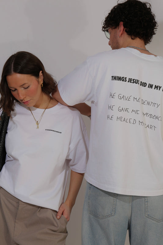Schwarzes Faith-Canvas-Shirt – designe dein Shirt selbst!
